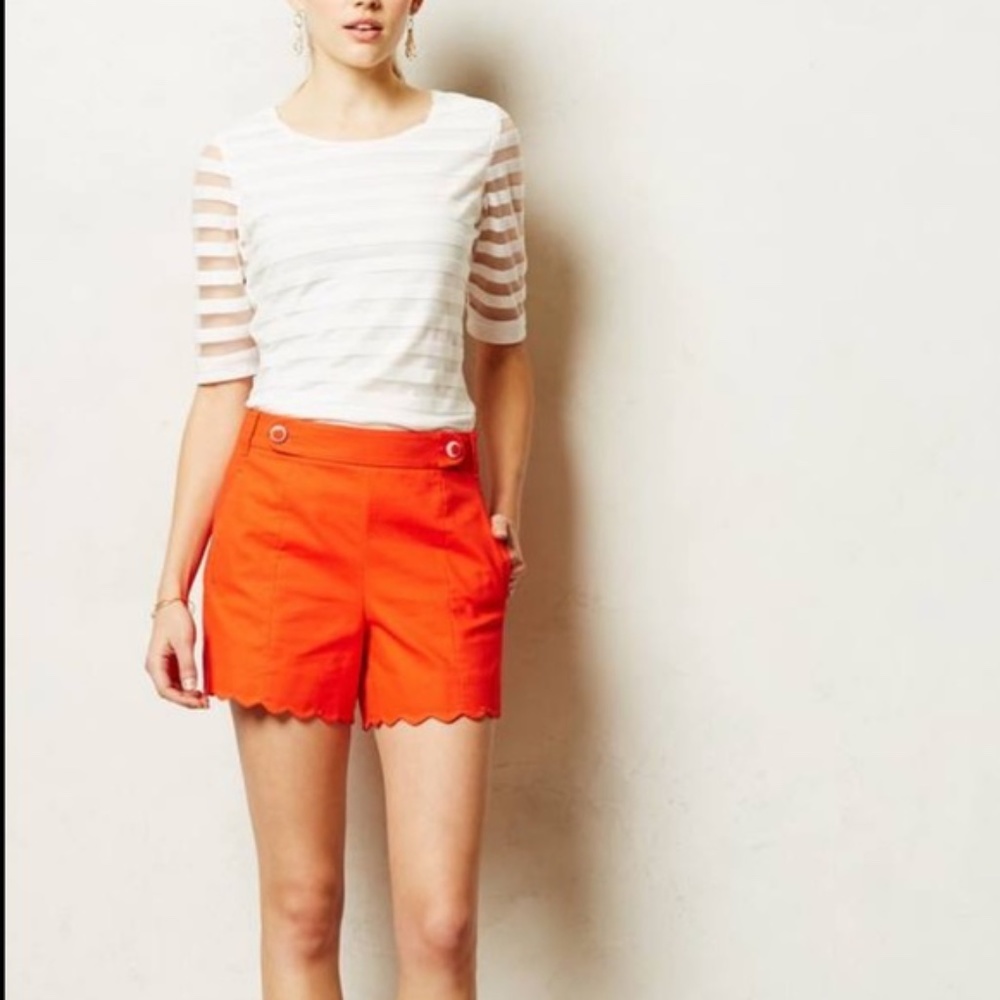 Anthropologie Cartonnier Scalloped Sailor Shorts